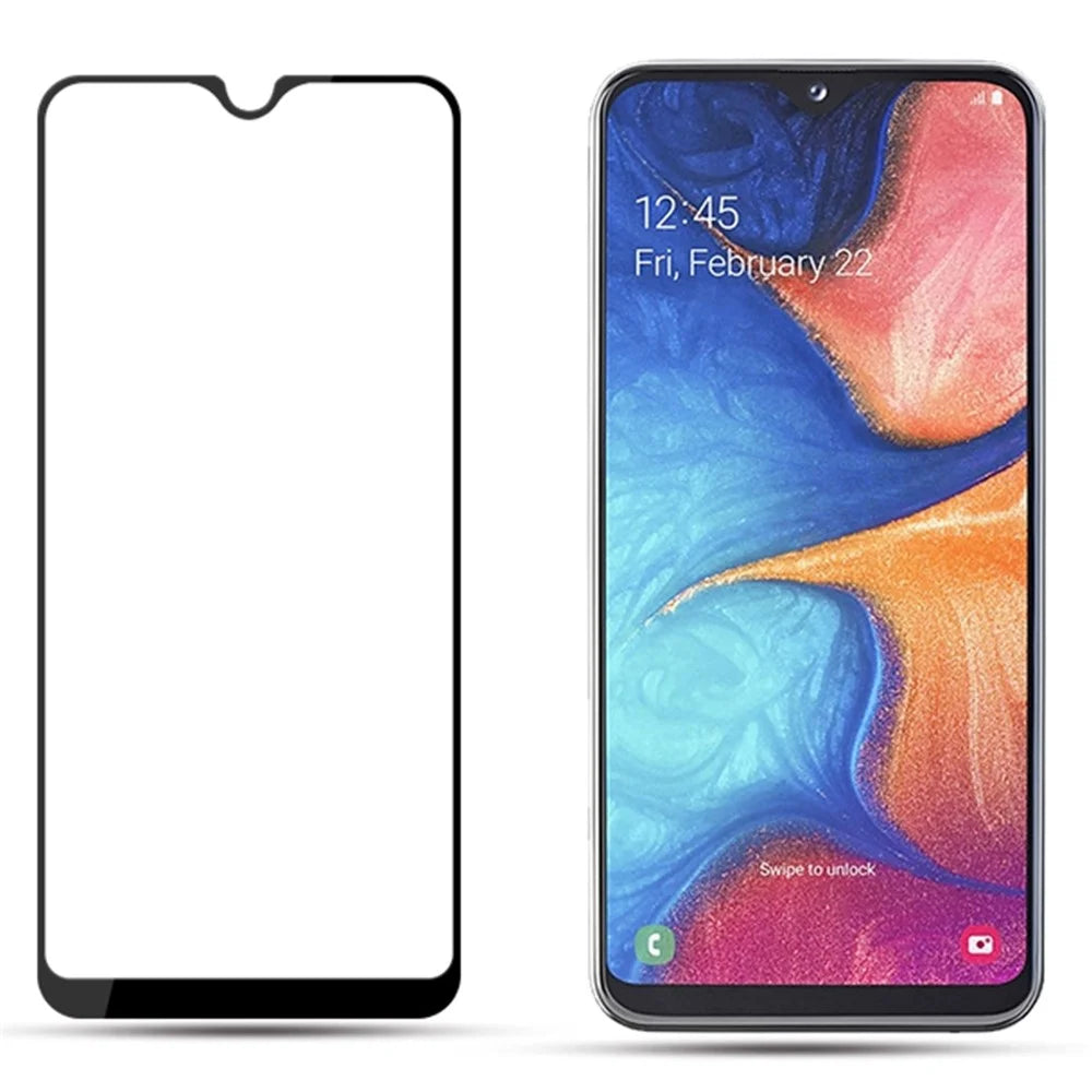 AMORUS Screen Protector for Samsung Galaxy A20e Full Screen Full Glue Silk Printing Tempered Glass Protective Film - 2