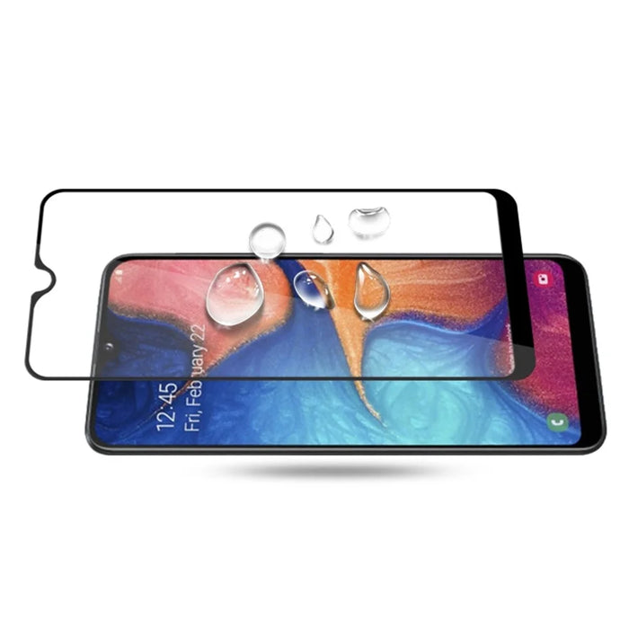 AMORUS Screen Protector for Samsung Galaxy A20e Full Screen Full Glue Silk Printing Tempered Glass Protective Film - 4