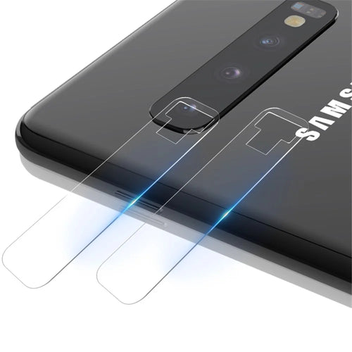 IMAK 2Pcs/Pack High Definition Clear Glass Camera Lens Protector for Samsung Galaxy S10 Plus - 1