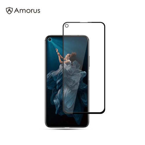 AMORUS Silk Printing Anti-explosion Tempered Glass Full Screen [Full Glue] Film for Huawei Honor 20 Pro / Huawei nova 5T 4G / Honor 20 / Mate 30 Lite - 1
