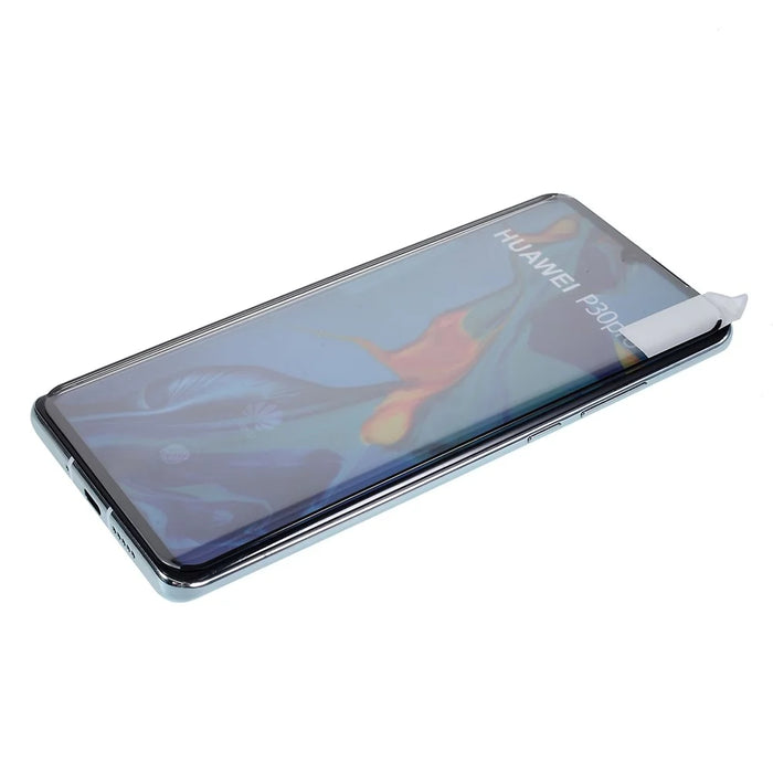 RURIHAI for Huawei P30 Pro 3D Edge Full Coverage Full Glue Tempered Glass Film + Screen Protector Pushing Plate + Roller - Black - 5