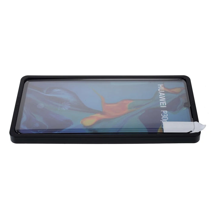 RURIHAI for Huawei P30 Pro 3D Edge Full Coverage Full Glue Tempered Glass Film + Screen Protector Pushing Plate + Roller - Black - 6