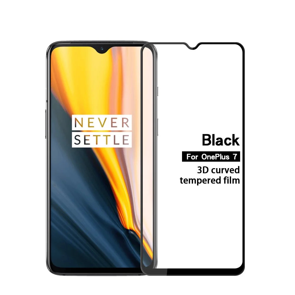 MOFI 3D Curved Complete Covering Tempered Glass Phone Screen Film for OnePlus 7 - 1
