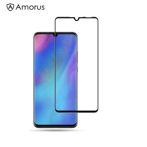 AMORUS Silk Printing Full Glue Tempered Glass Screen Protector Film for Huawei P30 Lite / nova 4e - 1