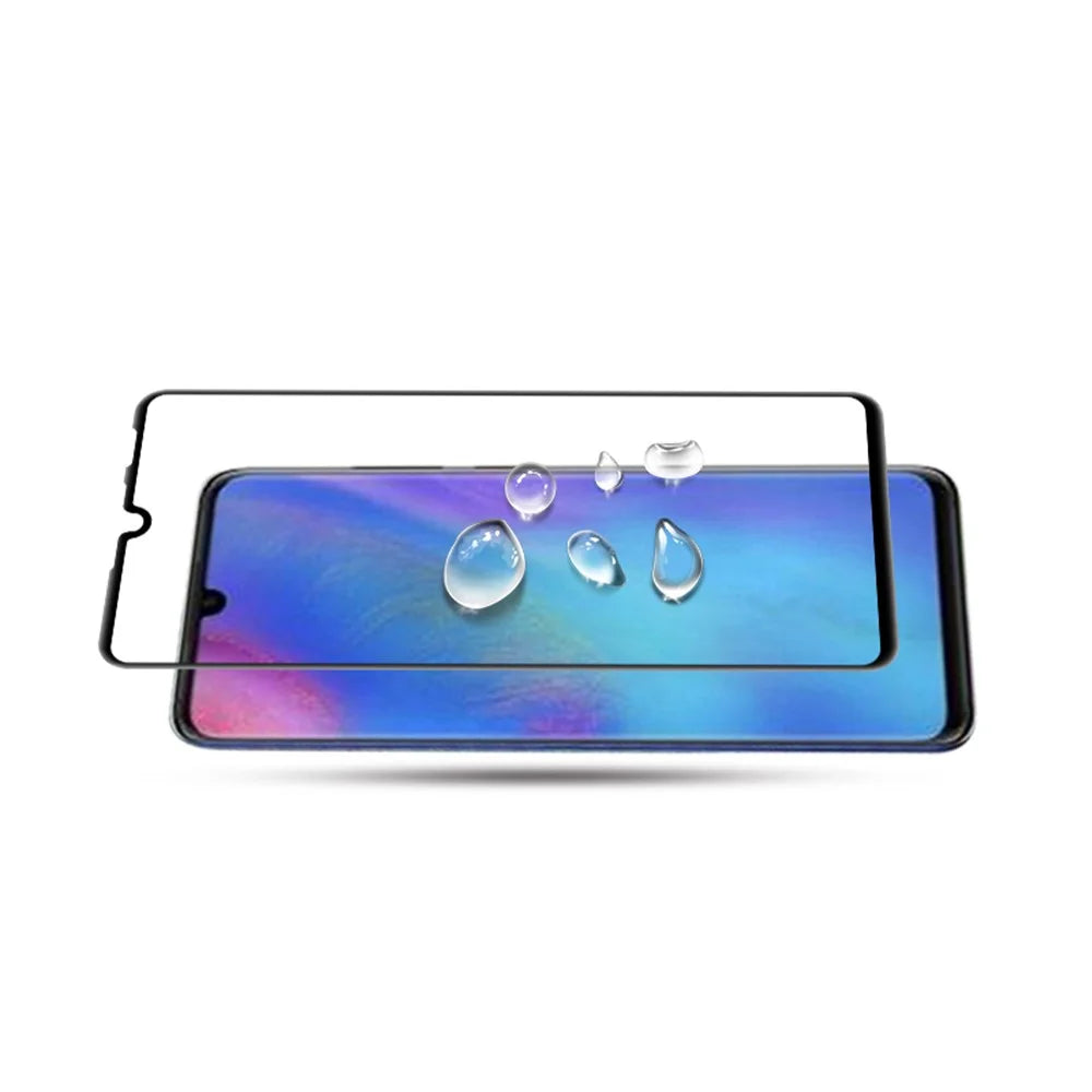AMORUS Silk Printing Full Glue Tempered Glass Screen Protector Film for Huawei P30 Lite / nova 4e - 5