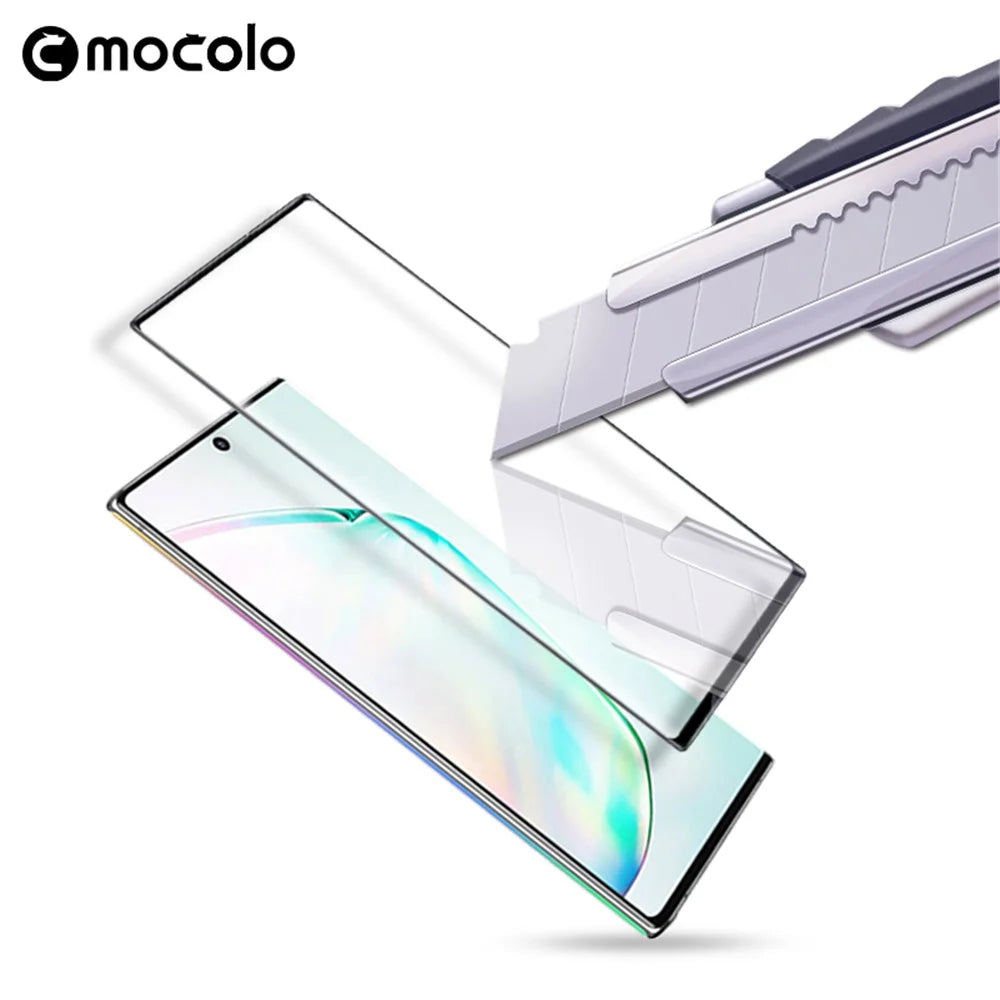 MOCOLO 3D Full Screen Curved Tempered Glass Screen Protector (Fingerprint Unlock) for Samsung Galaxy Note 10 Plus/Note 10 Plus 5G - 5