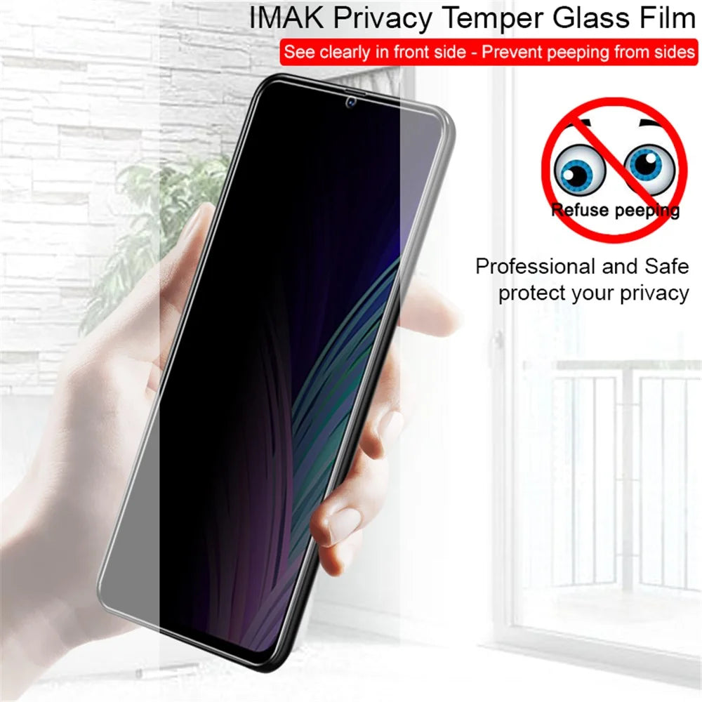 IMAK Anti-Peep 9H Tempered Glass Screen Guard Film for Samsung Galaxy A70 - 2