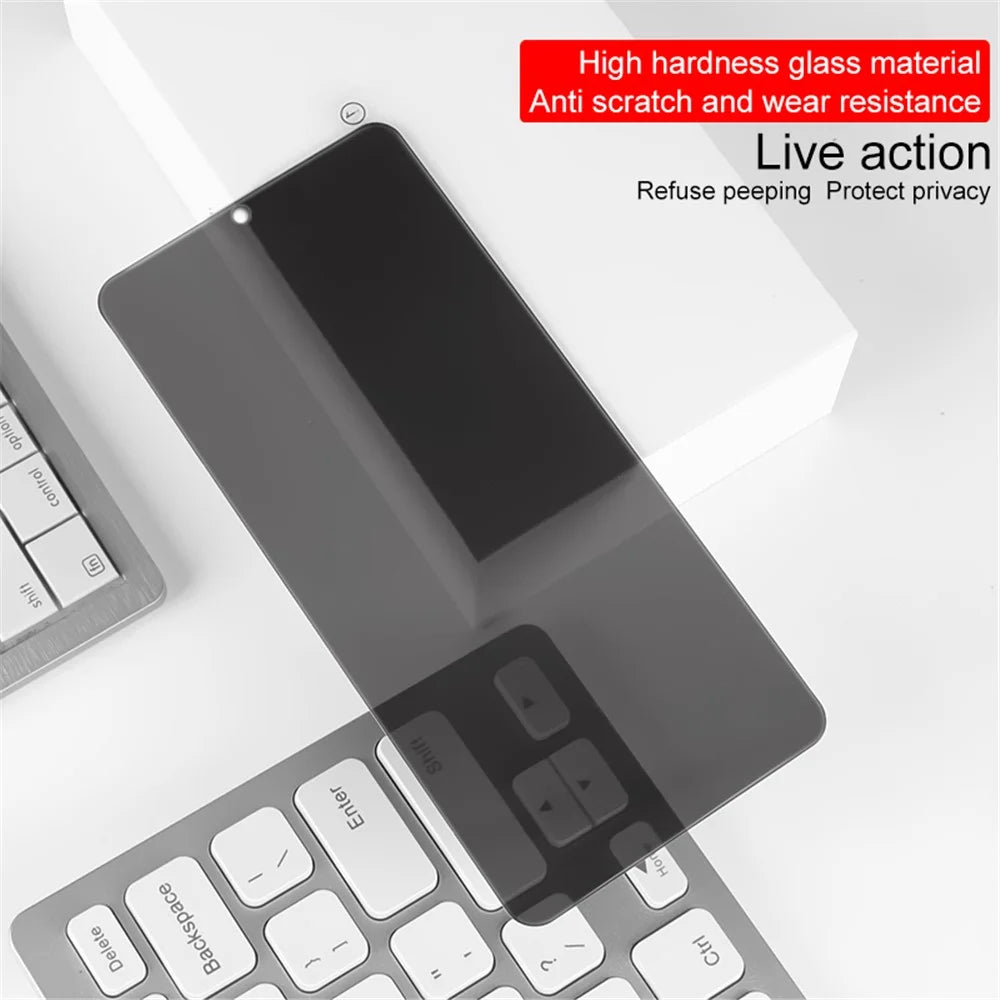 IMAK Anti-Peep 9H Tempered Glass Screen Guard Film for Samsung Galaxy A70 - 4