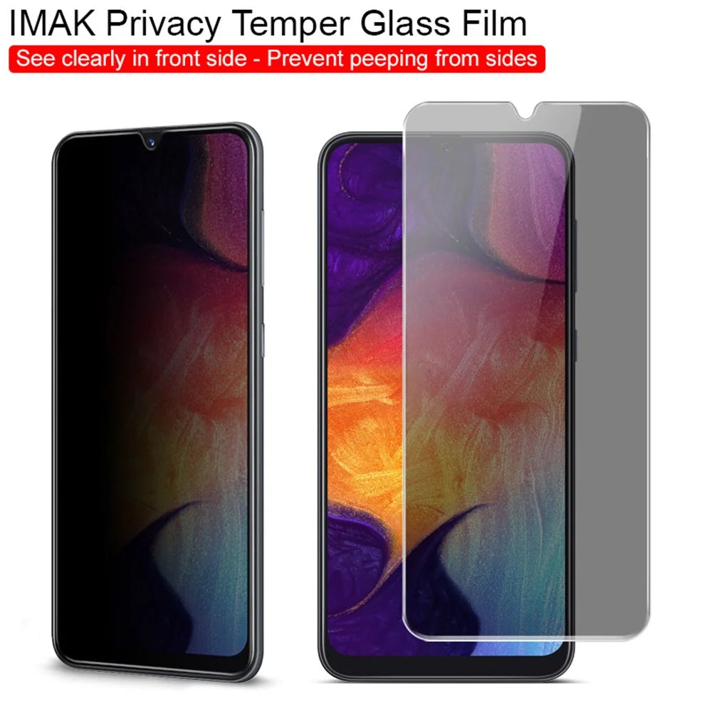 IMAK Privacy Anti-Peep 9H Tempered Glass Screen Film for Samsung Galaxy A20 / A30 / A50 / M30 / A40s - 3