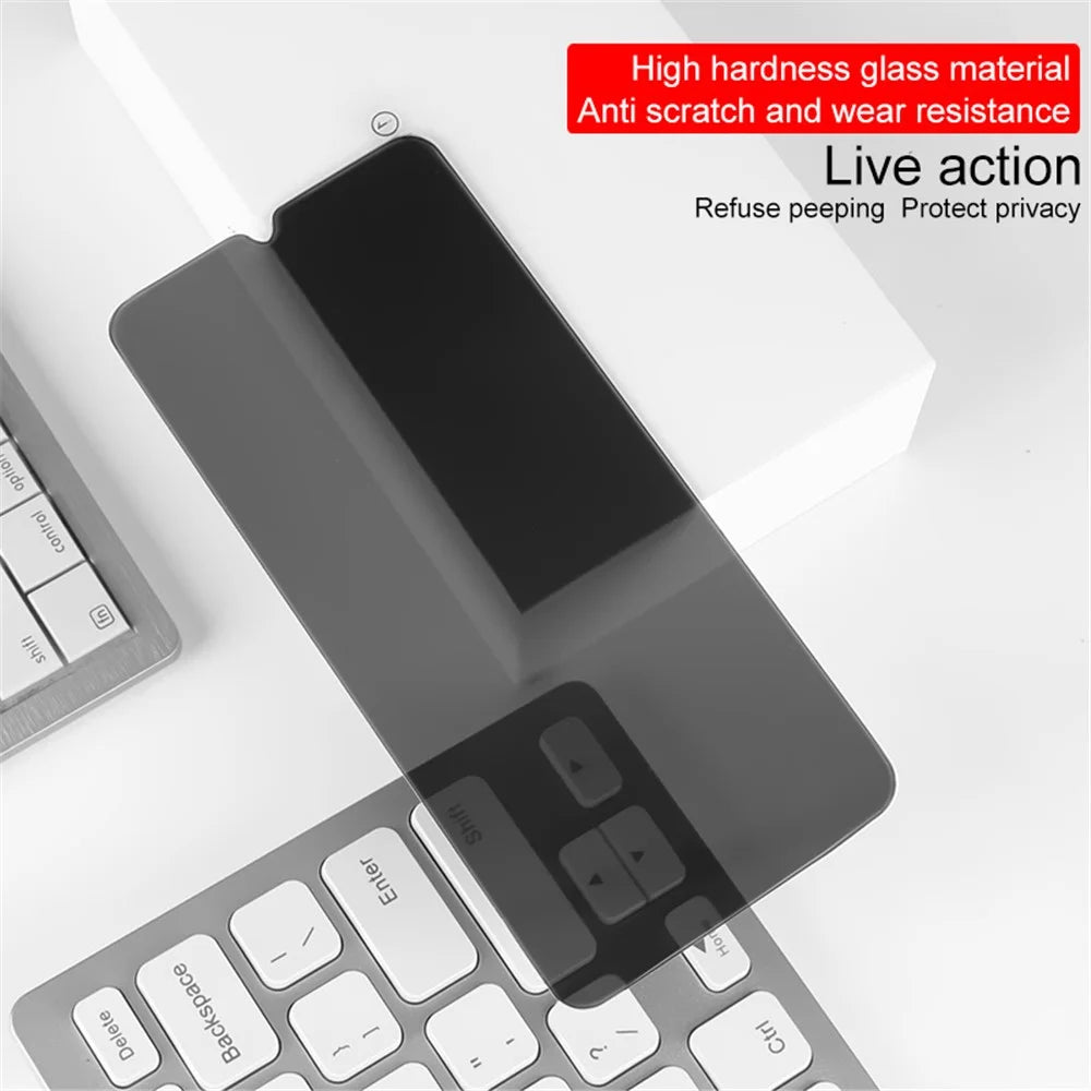 IMAK Privacy Anti-Peep 9H Tempered Glass Screen Film for Samsung Galaxy A20 / A30 / A50 / M30 / A40s - 4