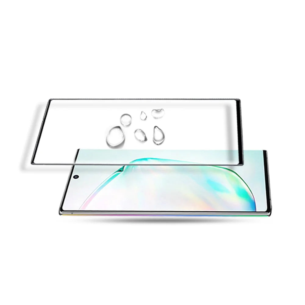 AMORUS 3D Full Coverage Curved Tempered Glass Screen Film (Fingerprint Unlock) for Samsung Galaxy Note 10 Plus / 10 Plus 5G - 4