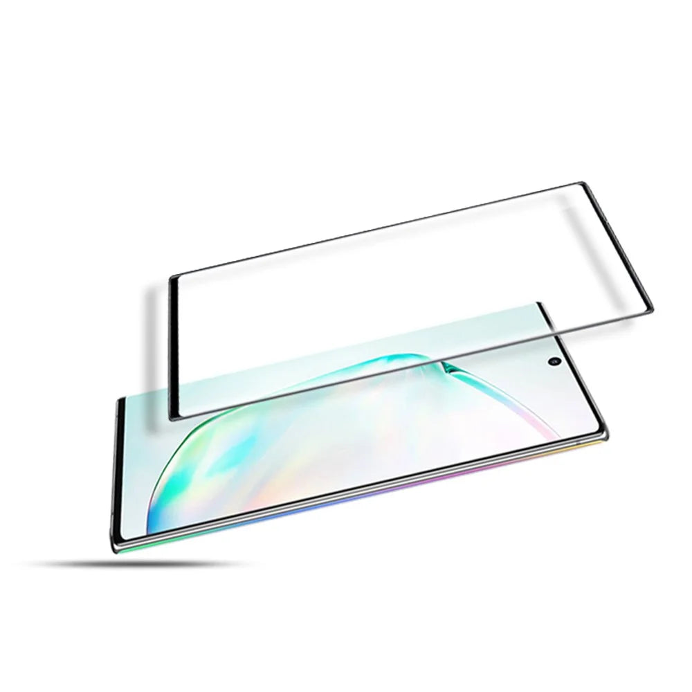 AMORUS 3D Full Coverage Curved Tempered Glass Screen Film (Fingerprint Unlock) for Samsung Galaxy Note 10 Plus / 10 Plus 5G - 6
