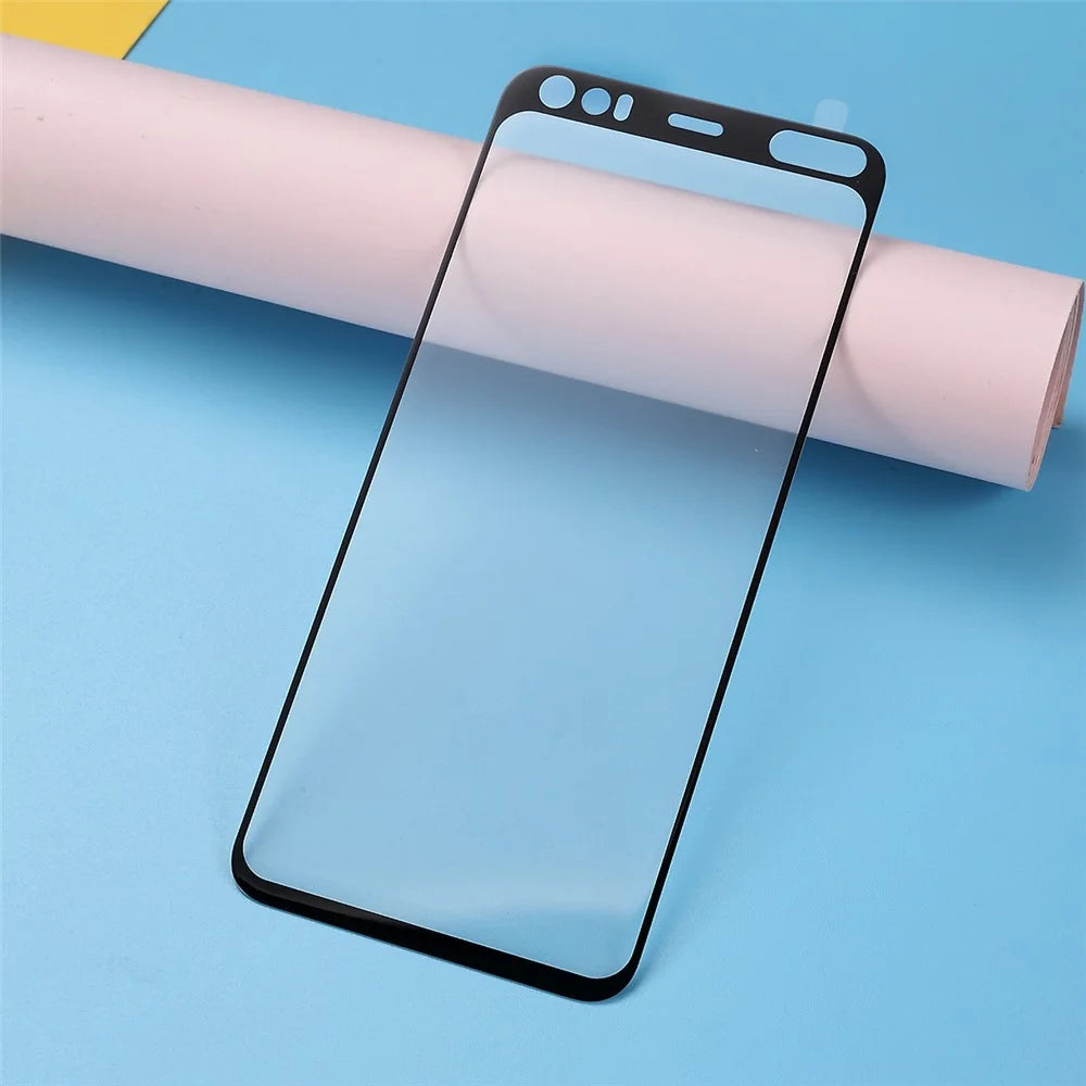 Ultra Clear Curved Full Cover Tempered Glass Protective Screen Film for Google Pixel 4 - Black - 1