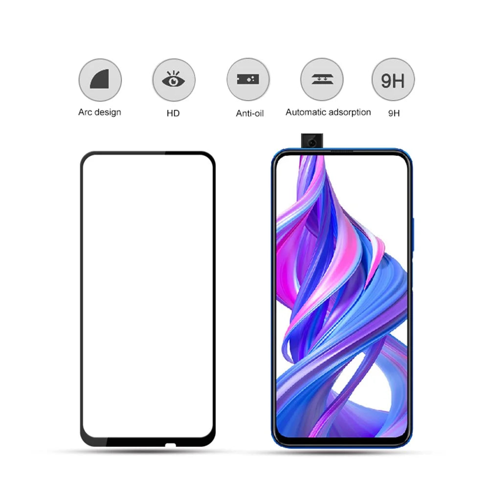 MOCOLO Silk Print Tempered Glass Full Coverage Screen Protector Film for Huawei Honor 9X (Global) /  P Smart Z / Y9 Prime 2019 / Honor 9X / 9X Pro - 2