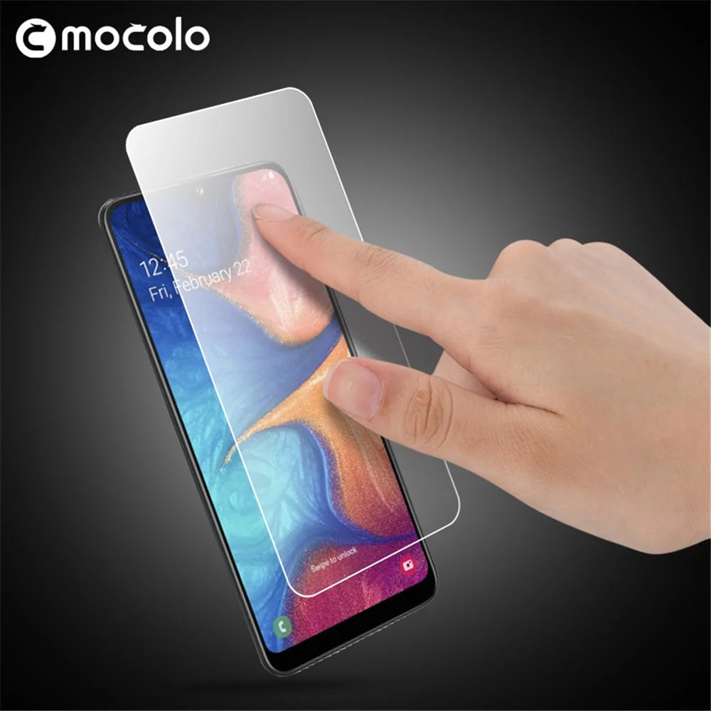 MOCOLO Ultra Clear Tempered Glass Screen Protection Film for Samsung Galaxy A20e - 3