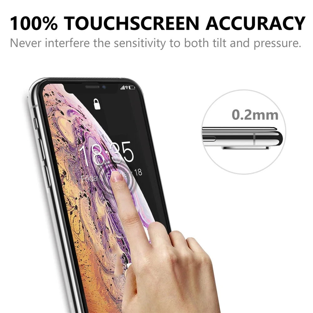 Full Screen Tempered Glass Screen Protector for iPhone 11 Pro Max 6.5 inch (2019)/XS Max 6.5 inch - Black - 6