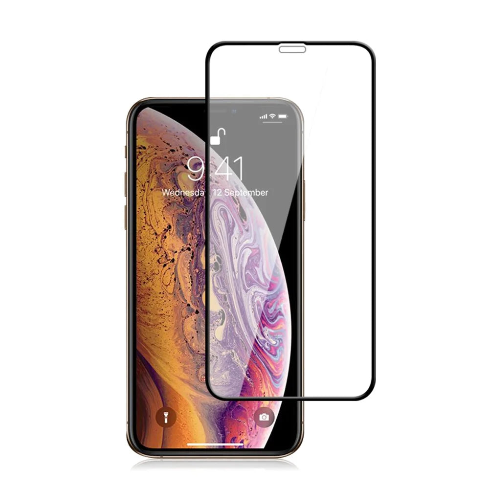 MOCOLO For iPhone 11 Pro 5.8 inch (2019) / X / XS 5.8 inch Silk Print Tempered Glass Full Glue Full Coverage Screen Film - Black - 1