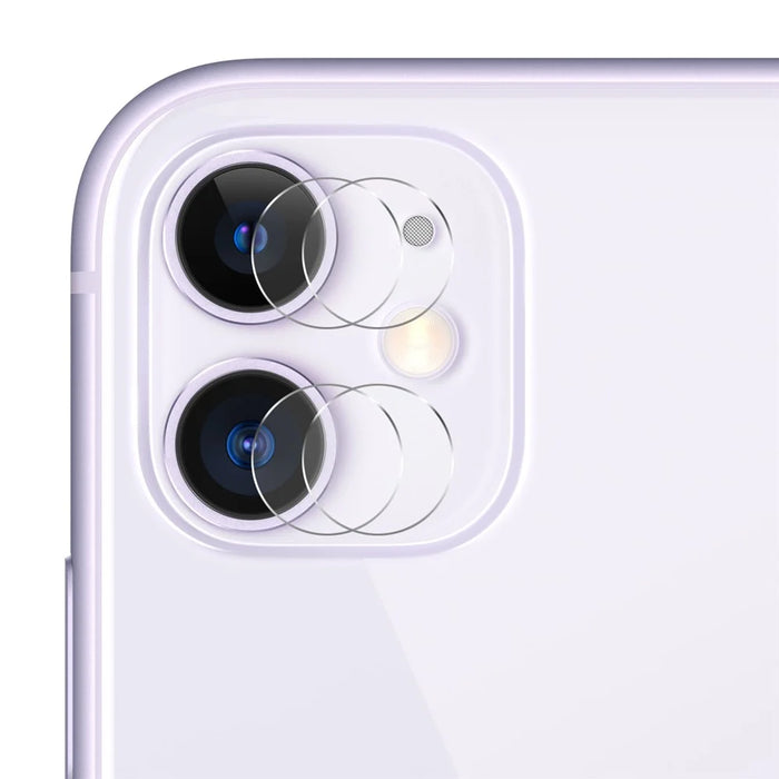 2Pcs HAT PRINCE [Anti-scratch] 0.2mm 9H 2.15D Arc Edge Tempered Glass Camera Lens Film for iPhone 11 - 1