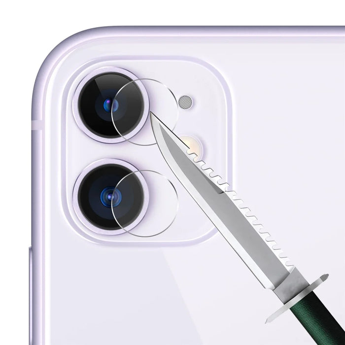 2Pcs HAT PRINCE [Anti-scratch] 0.2mm 9H 2.15D Arc Edge Tempered Glass Camera Lens Film for iPhone 11 - 3