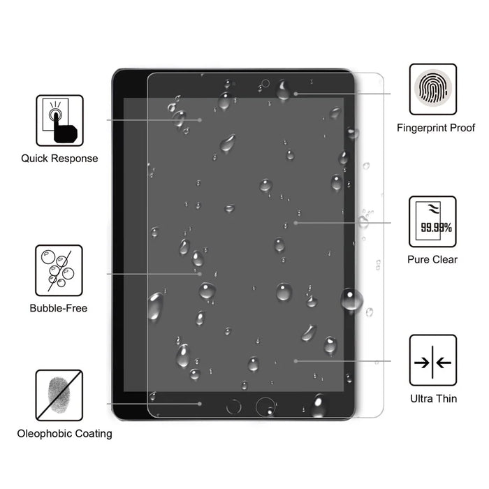 Screen Protector for iPad 10.2 (2021) / (2020) / (2019) Anti-Scratch Dust-Proof 2.5D Straight Edge Tempered Glass Film - 2