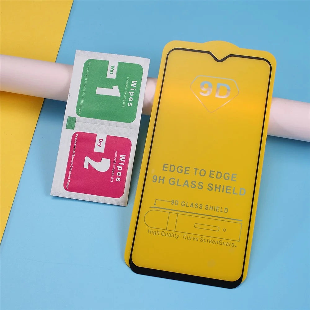 Full Coverage Ultra Clear Tempered Glass Protector Film for Samsung Galaxy A20s - Black - 5