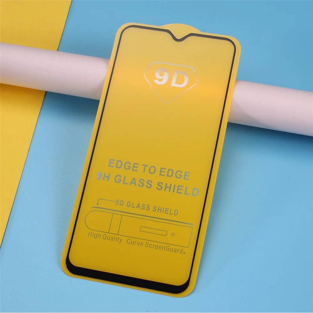 Full Coverage Ultra Clear Tempered Glass Protector Film for Samsung Galaxy A20s - Black - 7