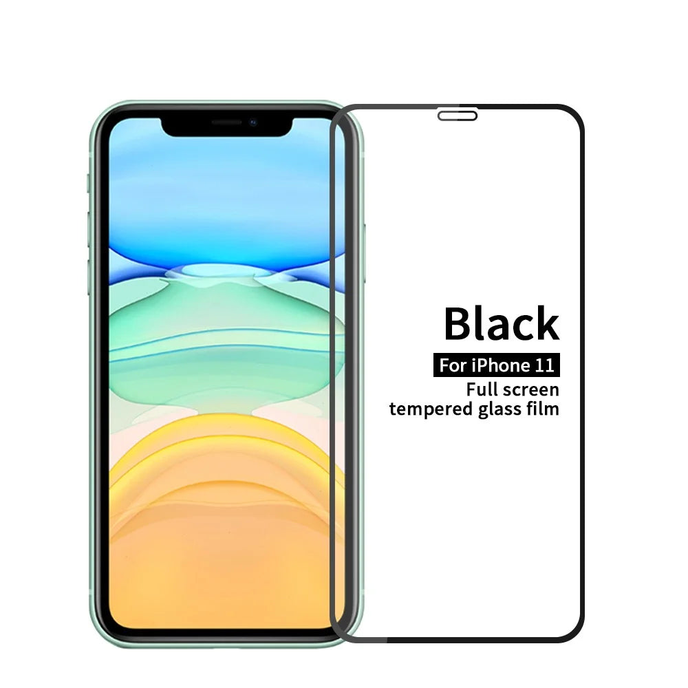 PINWUYO for Apple iPhone 11 6.1 inch/XR Full Anti-explosion Tempered Glass Screen Film - Black - 1