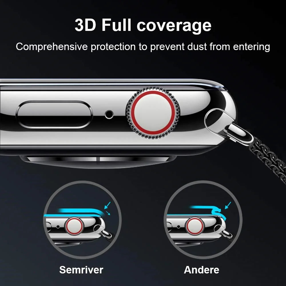 2Pcs Full Cover Full Glue Tempered Glass Watch Screen Protectors for Apple Watch Series 5 44mm - 6