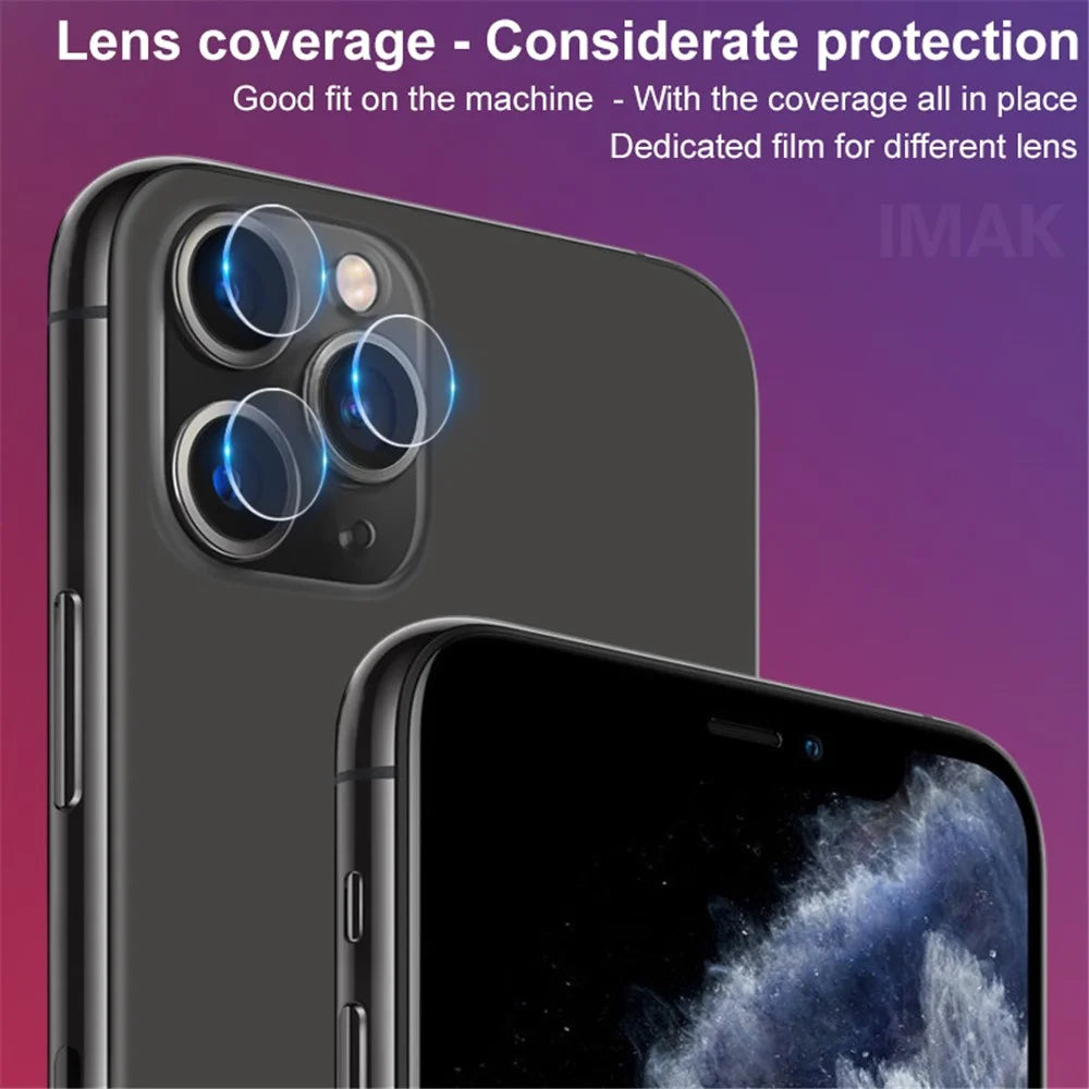 IMAK 2Pcs/Pack Ultra-Clear Tempered Glass Camera Lens Protector for iPhone 11 Pro / iPhone 11 Pro Max - 4