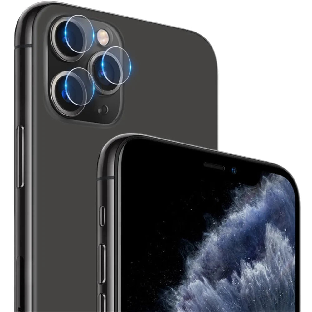 IMAK 2Pcs/Pack Ultra-Clear Tempered Glass Camera Lens Protector for iPhone 11 Pro / iPhone 11 Pro Max - 6