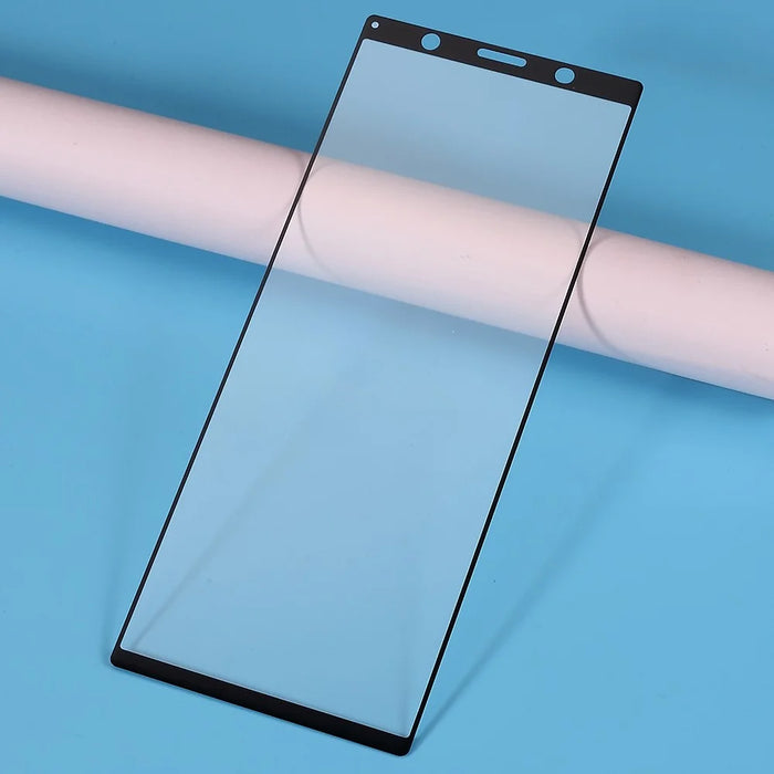 Silk Printing Tempered Glass Full Screen Film [Full Glue] Phone Protector for Sony Xperia 5 - 1