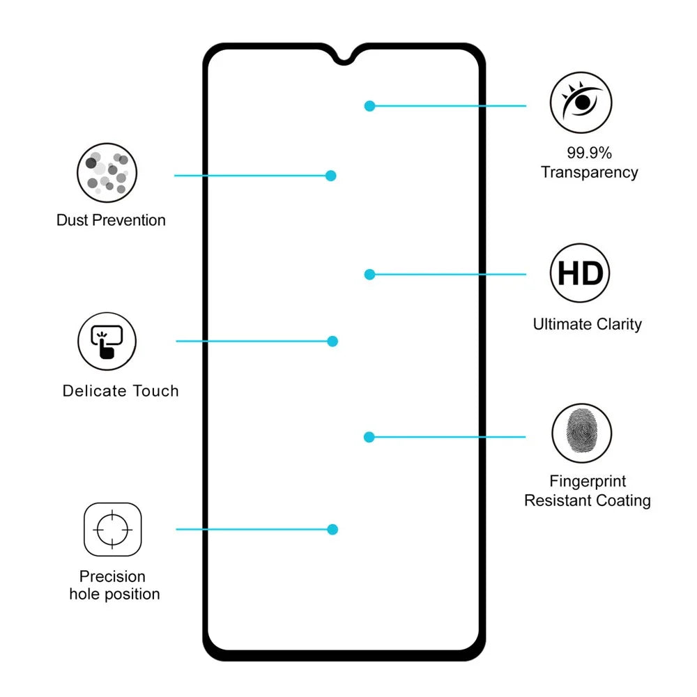 HAT PRINCE Full Glue 0.26mm 9H 2.5D Arc Edge Full Size Tempered Glass Screen Film for OnePlus 7T - 4