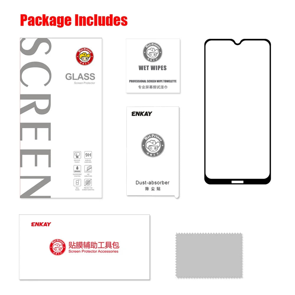 HAT PRINCE Full Glue Full Size 0.26mm 9H 2.5D Arc Edge Tempered Glass Screen Protector for Nokia 6.2 - 6