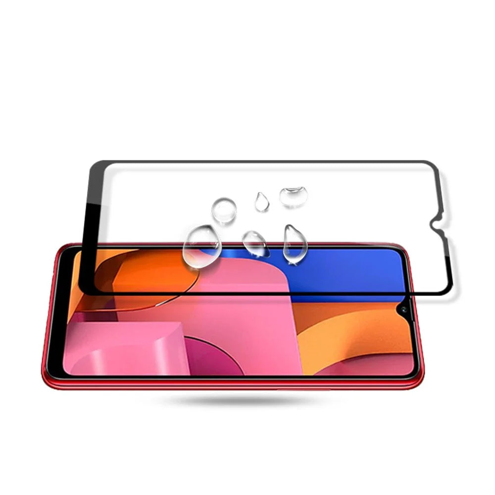 MOCOLO Silk Print HD Tempered Glass Full Glue Full Coverage Screen Guard Film for Samsung Galaxy A20s - Black - 4