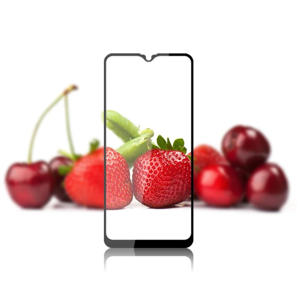 MOCOLO Silk Print HD Tempered Glass Full Glue Full Coverage Screen Guard Film for Samsung Galaxy A20s - Black - 6