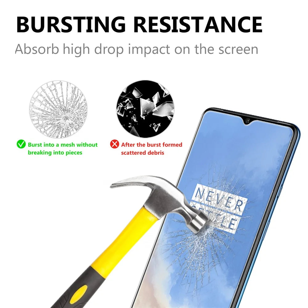 For OnePlus 7T 2.5D Arc Edge 9H Anti-Explosion Tempered Glass Protector Film - 2