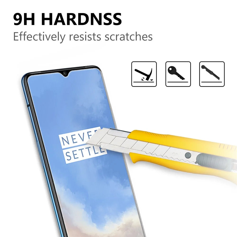 For OnePlus 7T 2.5D Arc Edge 9H Anti-Explosion Tempered Glass Protector Film - 3
