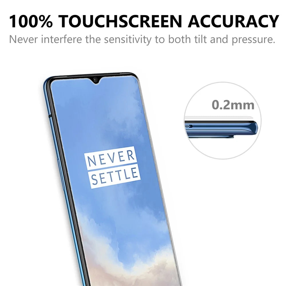 For OnePlus 7T 2.5D Arc Edge 9H Anti-Explosion Tempered Glass Protector Film - 6