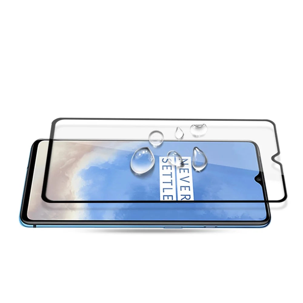 AMORUS Full Glue Full Screen Silk Printing Tempered Glass Protector for OnePlus 7T / Realme X2 Pro - 4