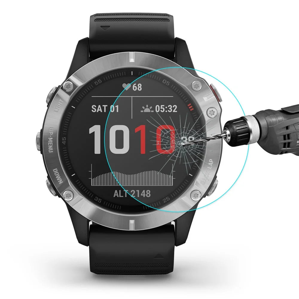 HAT PRINCE 0.2mm 9H 2.15D Tempered Glass Screen Film for Garmin Fenix 6X / 6X Pro Solar 51mm - 2
