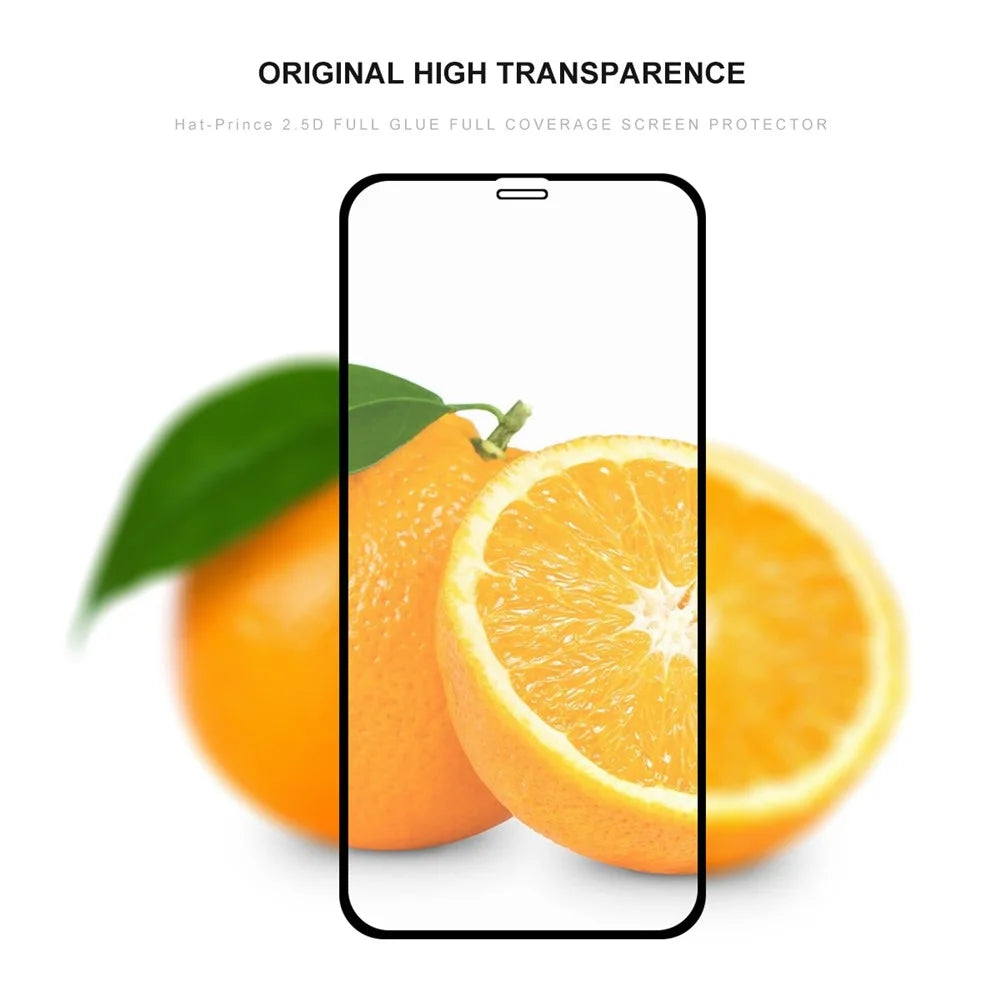 HAT PRINCE for iPhone 11/XR 0.26mm 9H 2.5D Curved Full Screen Protector Film + 0.2mm 9H 2.15D Lens Protector - Black - 3