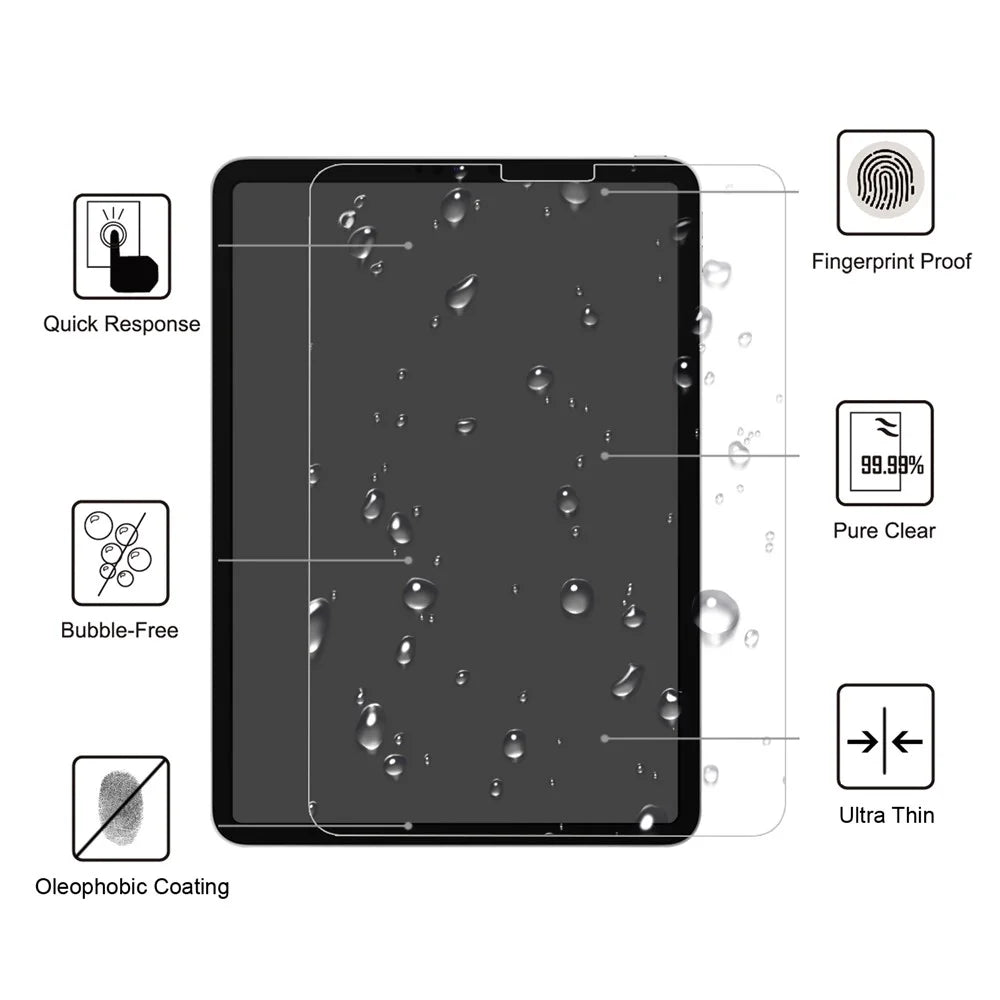 0.25mm Arc Edge 9H Full Screen Coverage Tempered Glass Guard Protective Film for iPad Air (2020)/Air (2022)/Pro 11-inch (2018) - 2
