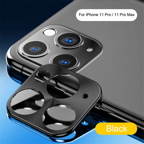 HAT PRINCE Metal Camera Lens Protector Film for iPhone 11 Pro Max /11 Pro - Black - 1