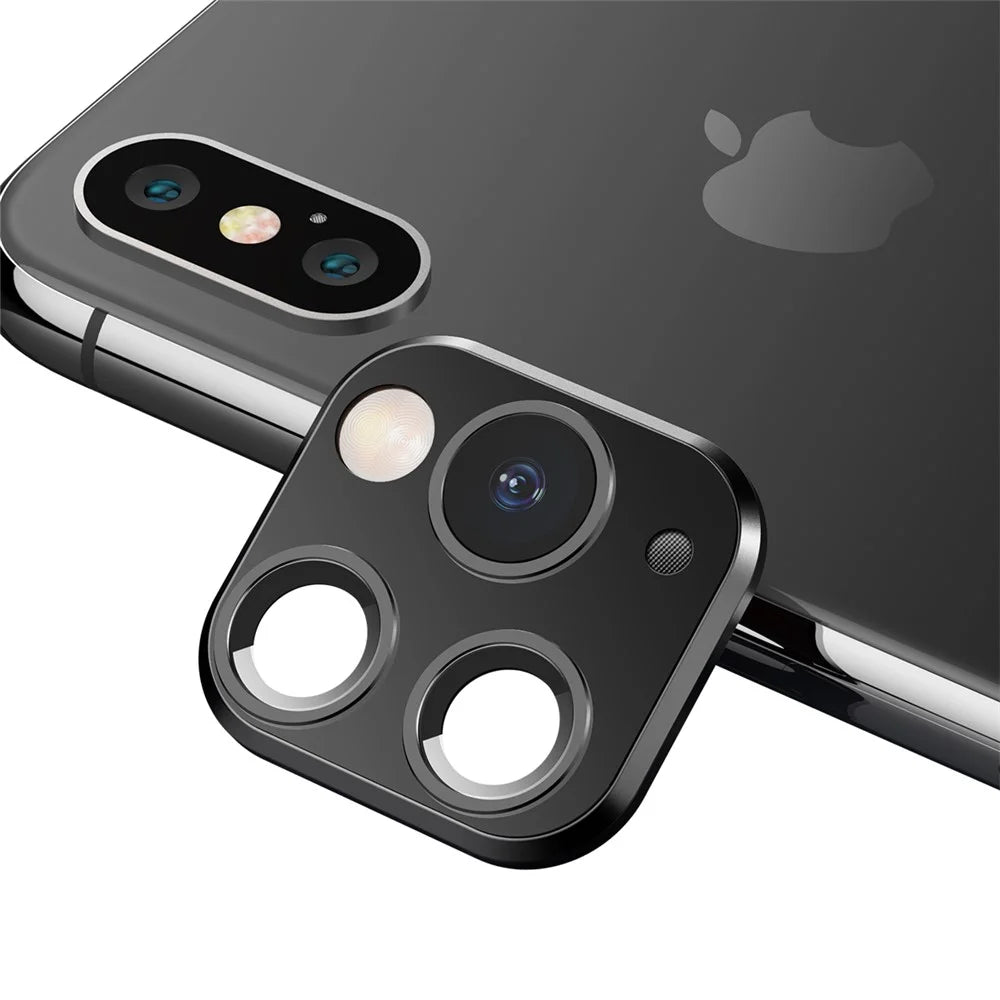 Disguise Into iPhone 11 Pro Camera Ring Lens Metal Cover for iPhone XS 5.8 inch/XS Max 6.5 inch - Black - 1