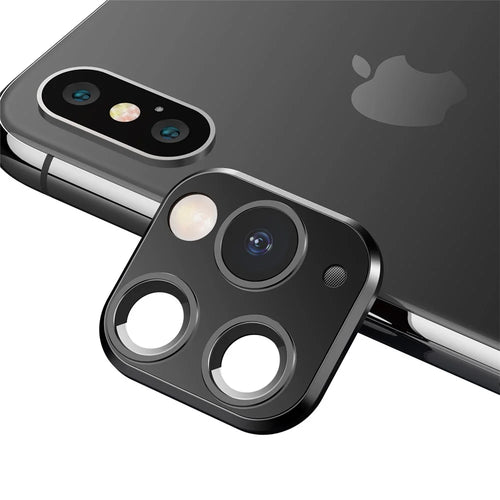 Disguise Into iPhone 11 Pro Camera Ring Lens Metal Cover for iPhone XS 5.8 inch/XS Max 6.5 inch - Black - 1