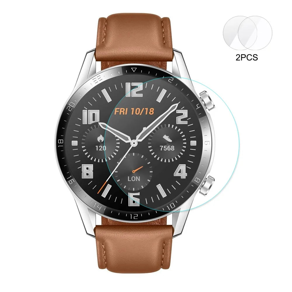 2PCS HAT PRINCE for Huawei Watch GT 2 46mm (2019) Tempered Glass Screen Protector 0.2mm 9H 2.15D Arc Edge - 2