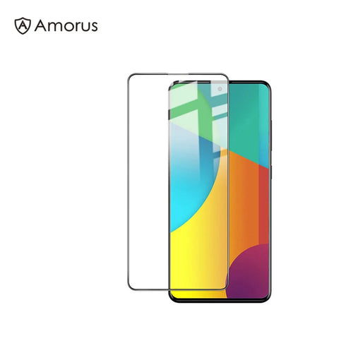 AMORUS Full Coverage Silk Printing Tempered Glass Screen Film for Samsung Galaxy A51 4G /  5G /  A52s 5G / A53 5G - 1
