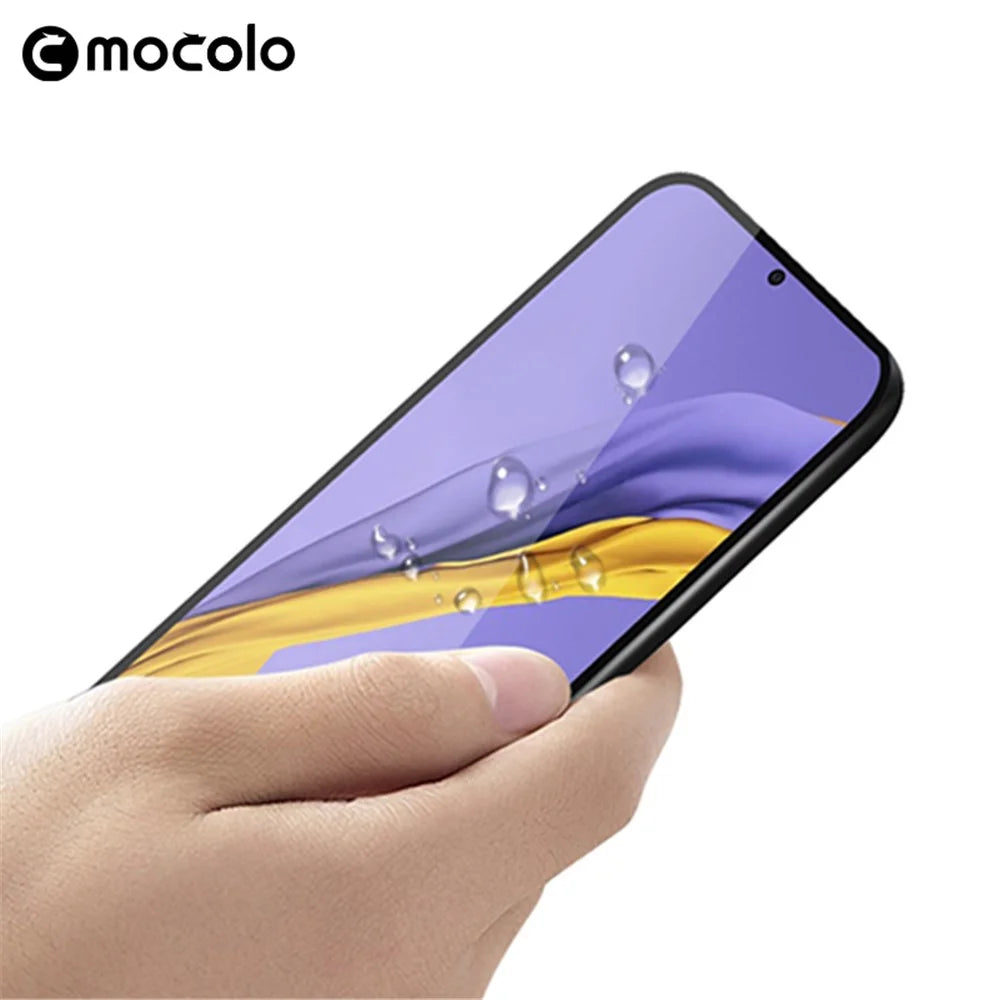 MOCOLO Silk Printing Screen Protector for Samsung Galaxy A71 SM-A715 / M52 5G / Xiaomi Redmi Note 10 Lite / Poco F2 Pro Tempered Glass Full Glue - 3