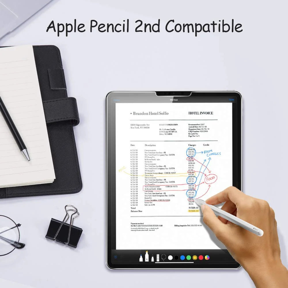 0.3mm Screen Protector for iPad Pro 12.9 (2022) / (2021) / (2020), 2.5D Edge Tempered Glass HD Anti-Scratch Film, Support Face Unlock - 5