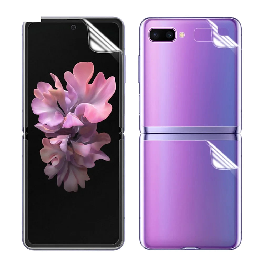 IMAK Soft Clearer Hydrogel Film III Full Coverage Screen Film+Back Film for Samsung Galaxy Z Flip - 2